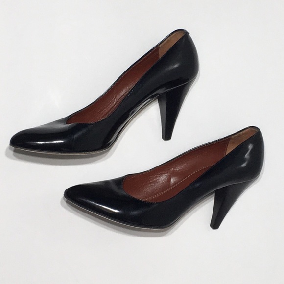 Coach Classic Black Leather Heels Size 8.5 - Picture 5 of 8